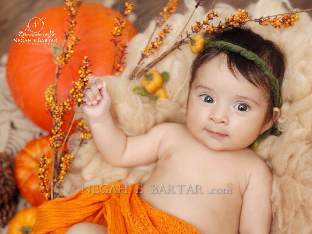 ایده عکس ماهگرد نوزاد دختر